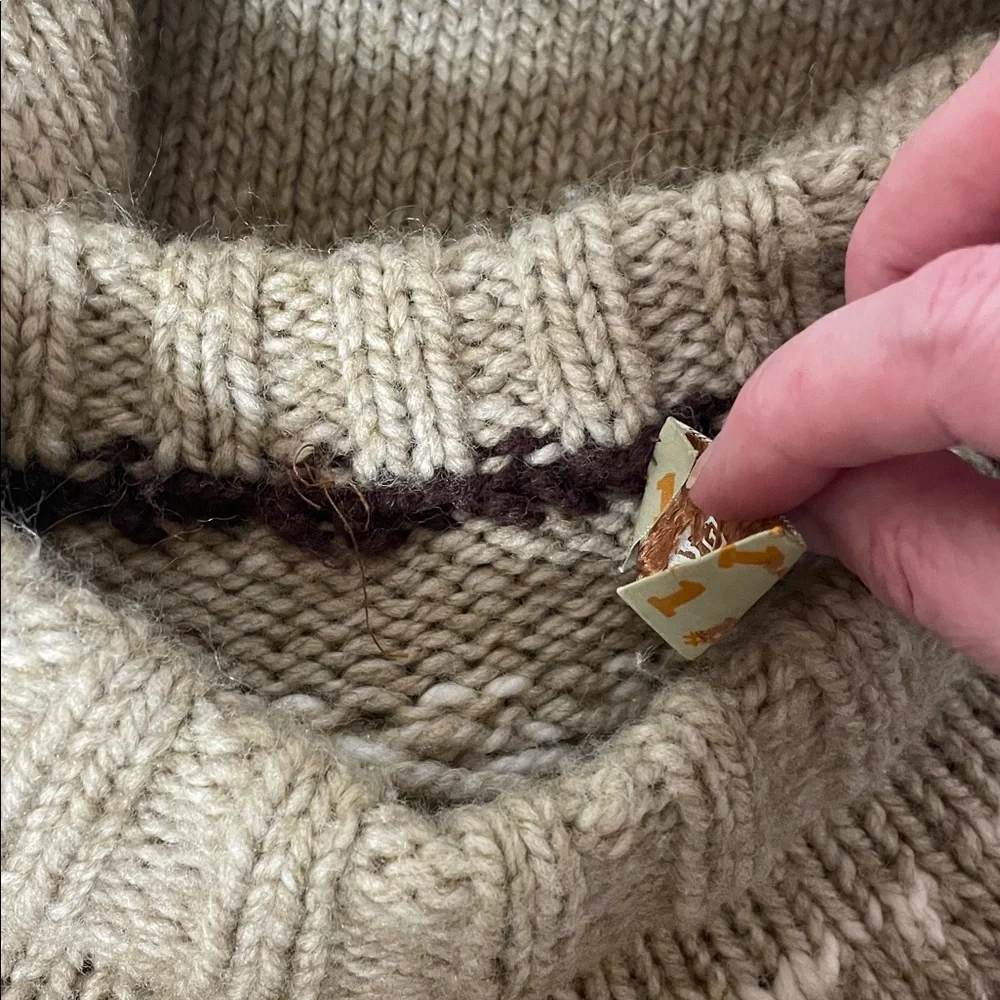 Handmade wool knit fair isle unisex sweater men’s size medium women’s large - Picture 7 of 15